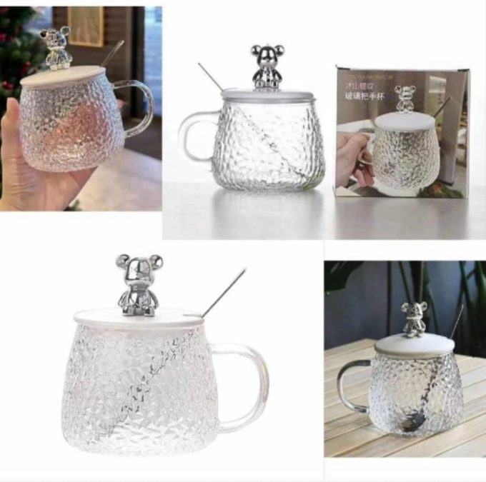 TAZA OSO VIDRIO 500 ML