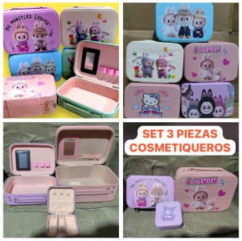 COSMETIQUERO KAWAII 3 PIEZAS