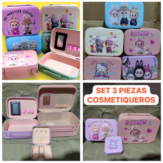 COSMETIQUERO KAWAII 3 PIEZAS